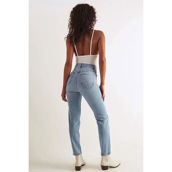 NWT ROLLA'S X SOFIA RICHIE Dusters High Rise Slim Straight Jeans in Old Stone - Picture 8 of 16